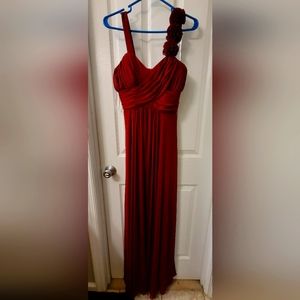Very soft, worn 2x dancing queen maroon red dress.